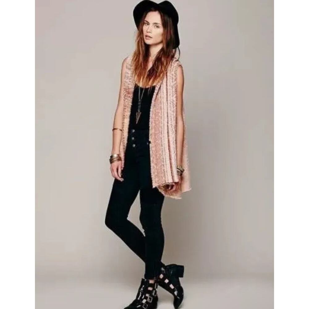 Free People "In Your Arms"  Swing Sweater Vest Cardigan Size Small - Picture 2 of 10